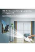 180 Derece Ayarlanabilir Taşınabilir Kablosuz 2.4G 5G WiFi Ultra HD Taşınabilir Projektör - 5