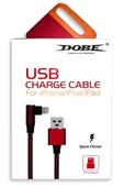 USB Lightning 90 Derece Örgülü Şarj ve Data Kablosu - 3