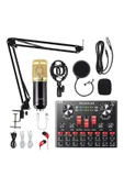 BM800 Filtreli Condenser Mikrofon V8S Ses Kartı ve Standlı Set - 1