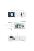 T5 1080p 4K Full HD Wifi USB/AV/HDMI/SCREENCAST Uyumlu Taşınabilir Projektör - 1