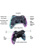 Ps-p05 Rgb Led Işıklı Ps4-ps3-tv-ıos-pc Uyumlu Kablosuz Joystick Gamepad Oyun Kolu - 3