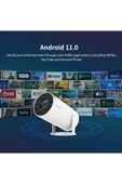 180 Derece Ayarlanabilir Taşınabilir Kablosuz 2.4G 5G WiFi Ultra HD Taşınabilir Projektör - 6
