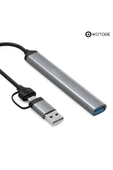 5'i 1 Arada USB-C USB-A USB 2.0/3.0 SD TF Dönüştürücü Hub thumbnail 1