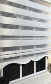 Zebra Stor Perde Alüminyum Beyaz  Etek Dilimli  Z-STB400V01  Beyaz 40 x 200 - 1