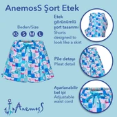 Anemoss Harmoni Kadın Şort Etek – Lastikli Bel, Bağcıklı ve Esnek Kumaşlı Yazlık Skort - 6