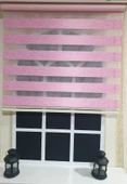 Lux Bambu Stor Zebra Perde Fuşya Pembe Etek Dilimli  STB 400 V16  Pembe 80 x 200 - 4