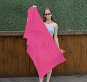 Anemoss Denizci Kız Plaj Havlusu Pembe 140x70 cm - 8
