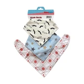 Özlem Bebe 3Lü Çıtçıtlı Fular Önlük - 3