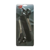 Alfa Set16 5Li Berber Seti -Makas +Ara Makası +Tarak +Ense Fırçası +Penuar thumbnail 3