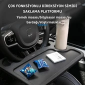 Coofbe 42x28 Direksiyon Sehpası Araç İçi Yeme İçme Sehpa Tepsisi Araç İçi Laptop Masası Araç Tepsisi thumbnail 3