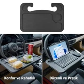 Coofbe 42x28 Direksiyon Sehpası Araç İçi Yeme İçme Sehpa Tepsisi Araç İçi Laptop Masası Araç Tepsisi thumbnail 6