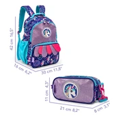 Milk&Moo Çocuk Sırt Çantası ve Bel Çantası Fonksiyonlu Kalem Kutusu Seti Ayris thumbnail 2