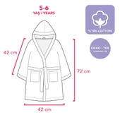 Milk&Moo Kadife Çocuk Bornoz Küçük Deniz Kızı 5-6 yaş thumbnail 4