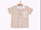 CEP-YAKA BASKILI T-SHIRTLÜ MÜSLİN ERKEK GÖMLEK - 3