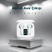 Moodix KI23K49 Bluetooth Kulakiçi Kulaklık Beyaz LCD Ekranlı thumbnail 4