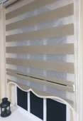 Zebra Stor Perde Organze Bej Etek Dilimli STB905  Bej 190 x 200 - 3