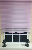 StorBurada Zebra Stor Perde Organze Lila Etek Dilimli STB903  Pembe 120 x 200 thumbnail 3