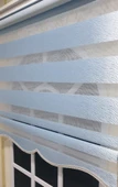 Zebra Stor Perde Zebra Desen Gümüş Simli Mavi Etek Dilimli STB900  Mavi 70 x 200 - 1