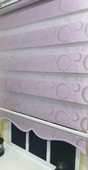 StorBurada Zebra Stor Perde Halka Desen Lila Gümüş Simli Etek Dilimli STB901  Pembe 120 x 200 - 3