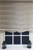 StorBurada Zebra Stor Perde Organze Koyu Bej Gümüş Simli Etek Dilimli STB910  Bej 70 x 200 - 3
