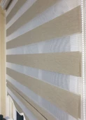 StorBurada Zebra Stor Perde Organze Bej Etek Dilimli STB905  Bej 180 x 200 - 1