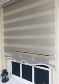 Zebra Stor Perde Organze Bej Etek Dilimli STB905  Bej 80 x 200 - 6