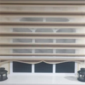 StorBurada Zebra Stor Plise Renk Geçişli Kahve Etek Dilimli STB 484  Kahverengi 130 x 200 thumbnail 3