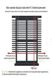 Çift Mekanizmalı Ekru Tül Perde ve Ekru Stor Perde STB4003  Beyaz 70 x 200 - 5