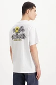 Erkek Beyaz T-shirt - A2082-0124 - 3