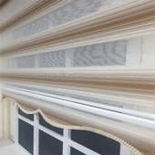 StorBurada Zebra Stor Plise Renk Geçişli Açık Kahve Etek Dilimli STB 483  Kahverengi 190 x 260 thumbnail 5