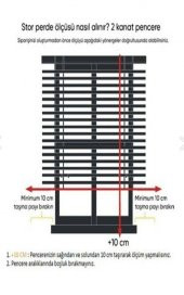 Çift Mekanizmalı Kırık Beyaz Tül Perde ve Ekru Stor Perde STB45253-V01  EKRU 130 x 200 - 6