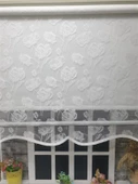 Çift Mekanizmalı Kirli Beyaz Tül Perde ve Ekru Stor Perde STB1093  Beyaz 30 x 200 - 2