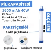 Upway Mıknatıslı Şarjlı Su Geçirmez 52cm Ev Kamp Acil Durum Aydınlatma Seyyar LED Lamba - 8