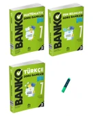 7. Sınıf Banko Serisi Matematik Türkçe ve Fen 3lü Set Soru Bankası - 1