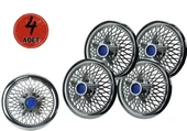 Jant Kapağı Kırılmaz Telli Yıldız Fırfırlı Mavi 15" ABS Krom Paslanmaz 4'lü (TAKIM OLARAK) thumbnail 1