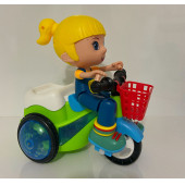 Stunt Bıcycle Sesli Ve Işıklı Bisikletli Bebek Oyuncak -YJ-3024 - 5