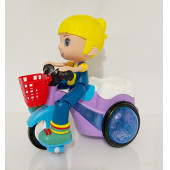 Stunt Bıcycle Sesli Ve Işıklı Bisikletli Bebek Oyuncak -YJ-3024 - 4