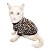 Leopar Softie Kedi Süeteri Kedi Kıyafeti - 1
