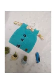 MAMSHOP ERKEK BEBEK YELEK MAVİ KADİFE - 1