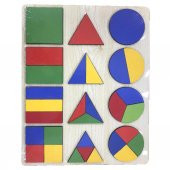 Farbu Oyuncak Renkli Şekiller 30 Pcs Eğitici Ahşap Puzzle FBP06 - 1