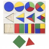 Farbu Oyuncak Renkli Şekiller 30 Pcs Eğitici Ahşap Puzzle FBP06 - 2
