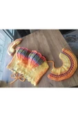 MAM Handmade Renkli Kol Detaylı Büstiyer Crop Top - 5