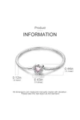 MAM Kanatlı Kalp Pembe Taş Pandora Model Bileklik - 5