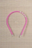 Kız Çocuk Renkli Boncuklu Taç Pembe 10 Adet thumbnail 1