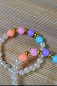 İnci Çocuk Bileklik Çok Renkli 10 Adet thumbnail 4