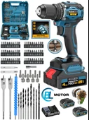 Eisenn Alman Teknoloji Grey HELPER SERİES 58 V 8 Ah X-TORQ Samsung Akülü Vidalama Matkap+ USTA Set Hediye - 1