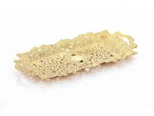 Taç Metal Dantel Dokulu Gold Tepsi - 1