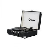 Ktools Nostalgia Bluetooth K344 Retro Deri Çanta Pikap - Siyah - 1