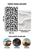 Dekoratif Modern Desenli Plaj Deniz Havlusu Peştamal 80x160 CM PİKA26 RENKLİ 80 X 160 - 2