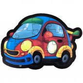 Farbu Oyuncak Araba Tosba 18 Pcs Eğitici Ahşap Puzzle FBP35 - 1